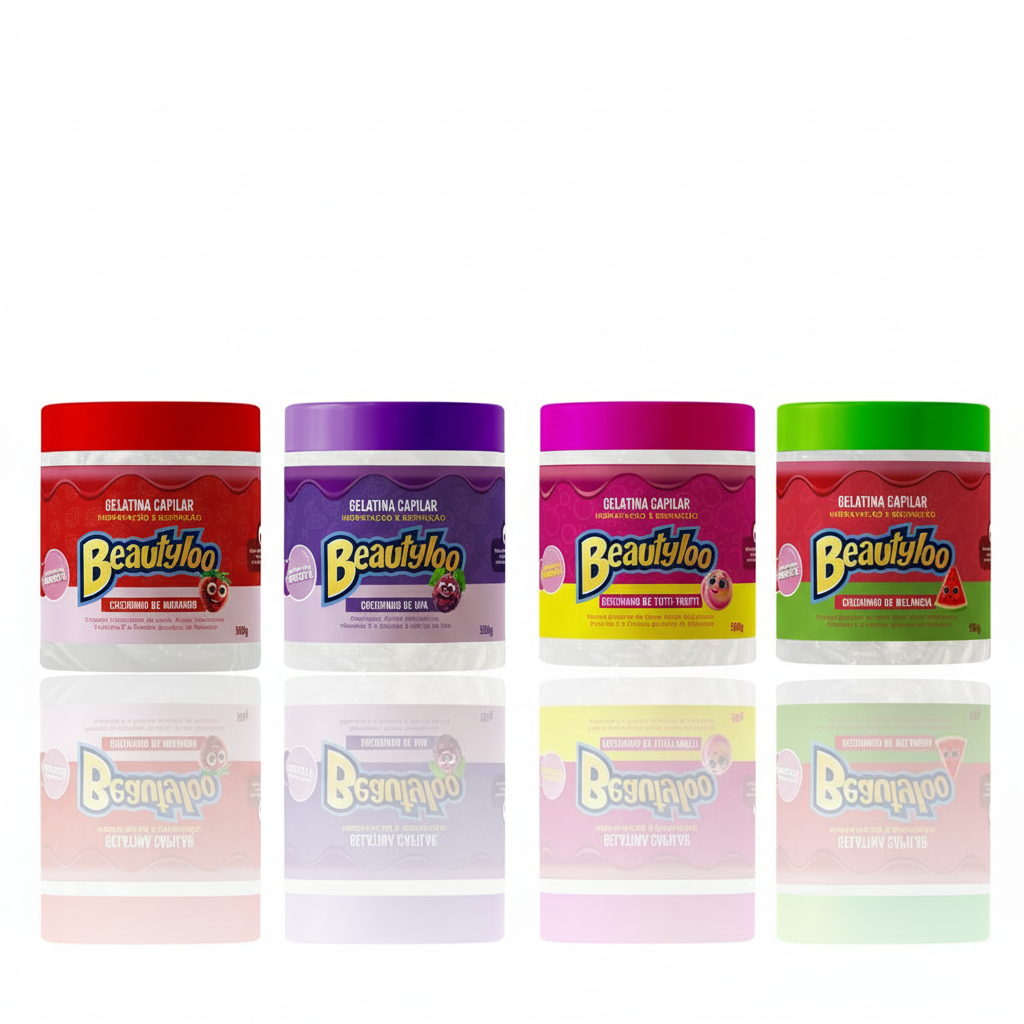Gelatina Capilar Cheirinho de Chiclete   Beautyloo Face Beautiful 500g
