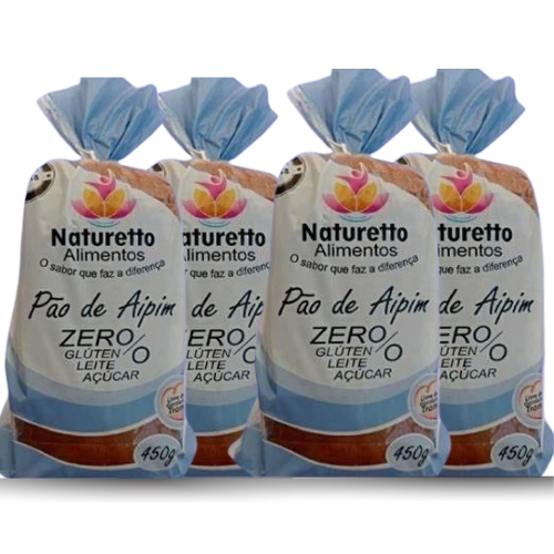 kIT COM 4 PÃES DE AIPIM ZERO GLÚTEN / ZERO LEITE / ZERO LACTOSE / ZERO AÇUCAR