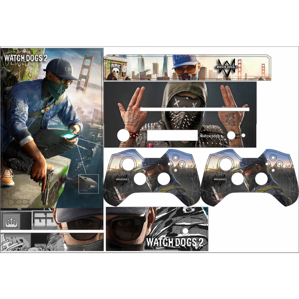 Skin Adesiva Xbox One Fat - Watch Dogs 2