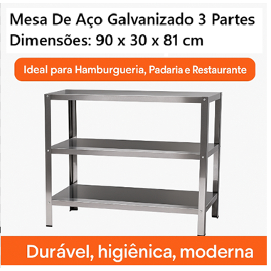 Mesa De Aço Galvanizado 3 Partes Antibacteriana em Oferta na Shopee