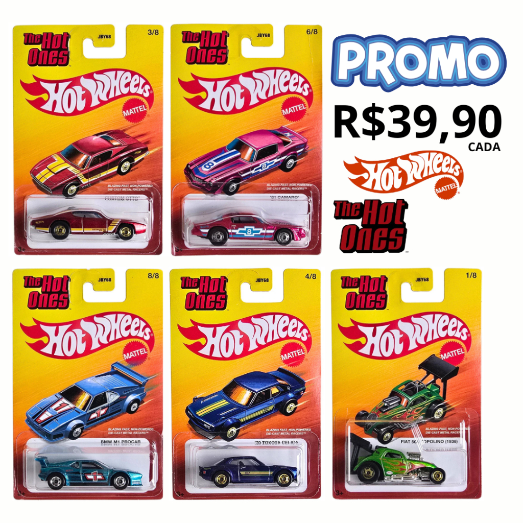 Hot Wheels The Hot Ones T2 PICKUP/Custom Otto/Honda Civic SI /Porsche 917 LH +