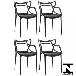 Kit 4 Cadeiras Allegra Para Sala De Jantar Cozinha Jardim - Garden Life