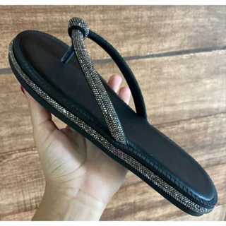 Sandália Rasteirinha Feminina stras Brilho Blogueira Laçamento em Oferta na Shopee