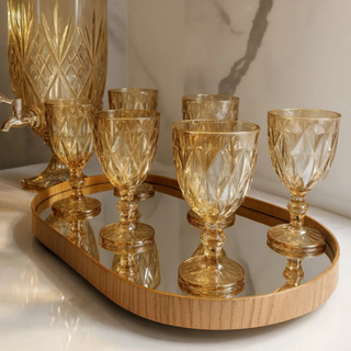 Bandeja Espelhada  Decorativa Mesa Bar Aparado 50X30CM em Oferta na Shopee