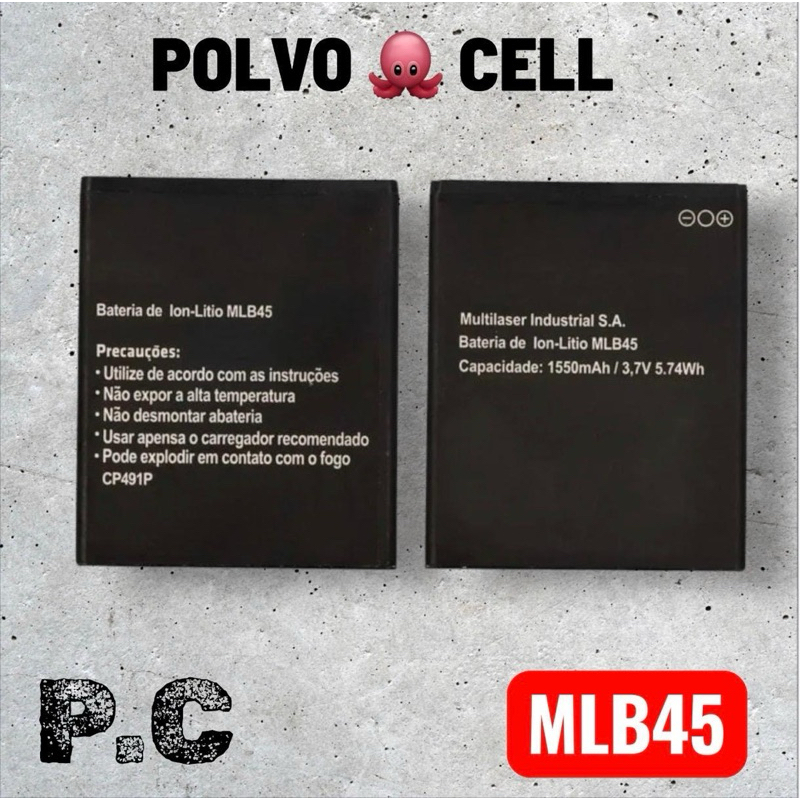 BAT COMPATIVEL MULTILASER MS45 (MLB45) ORG NOVA COM GARANTIA 90 DIA