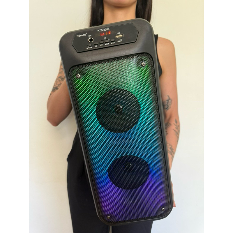 Caixa de som grande 5000w 50cm bluetooth pendrive rádio cartão de memória