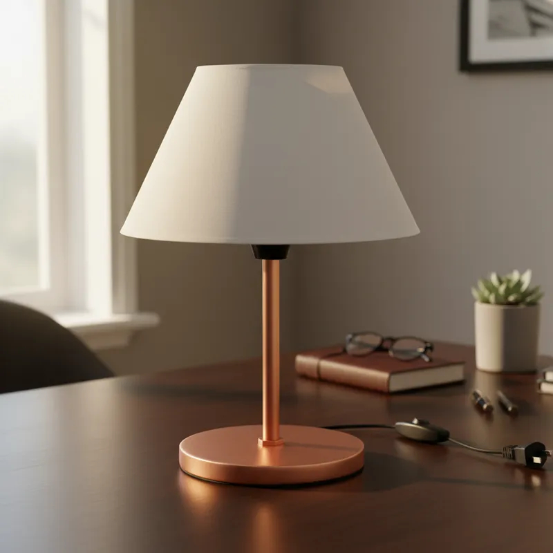 Luminária de Mesa Abajur Cúpula Injetada para Escritório Quarto Recepção Decoração Sala Mo...