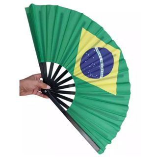 Leque Bandeira do Brasil Copa Do Mundo Acessório Festa Decoração Brasileira Carnaval Dança Cores em Oferta na Shopee