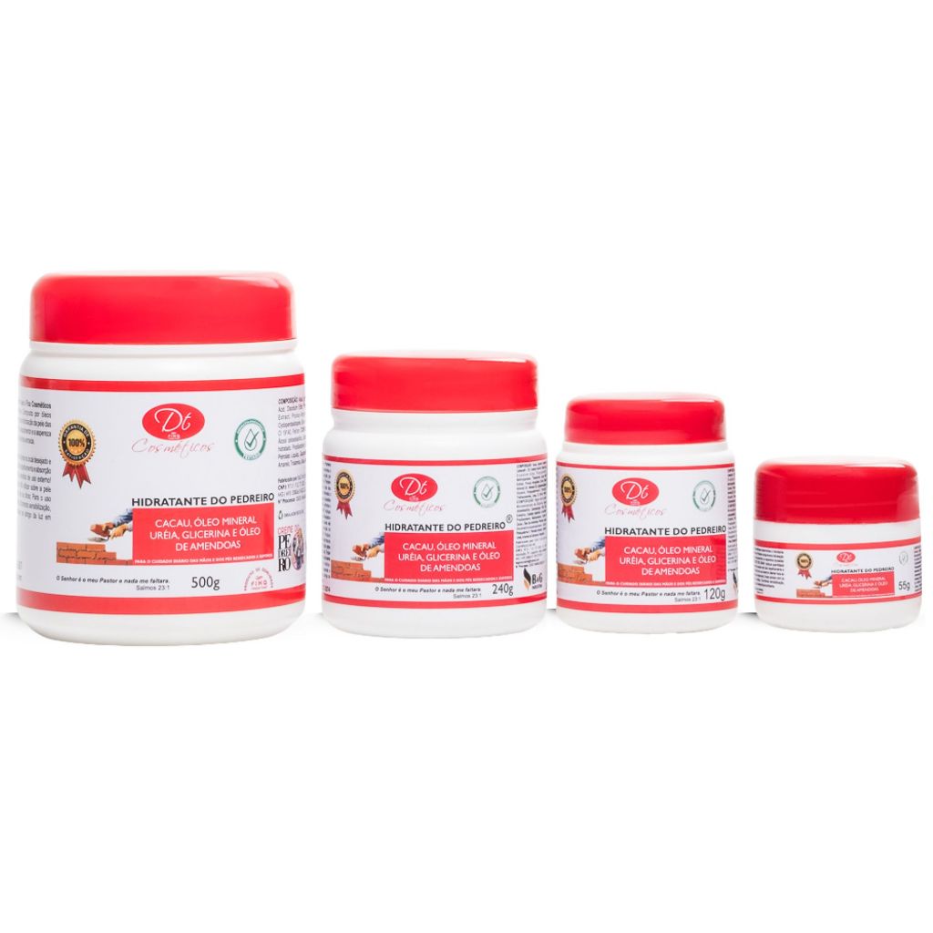 Creme De Ureia Ultra Hidratante Pés Rachados Mãos Ressecadas Pedreiro  tam. 55g, 120g, 240g, 500g