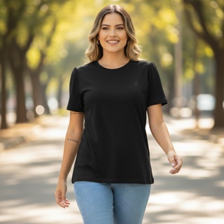 Camiseta Feminina estilo Oversize 100% algodão em Oferta na Shopee