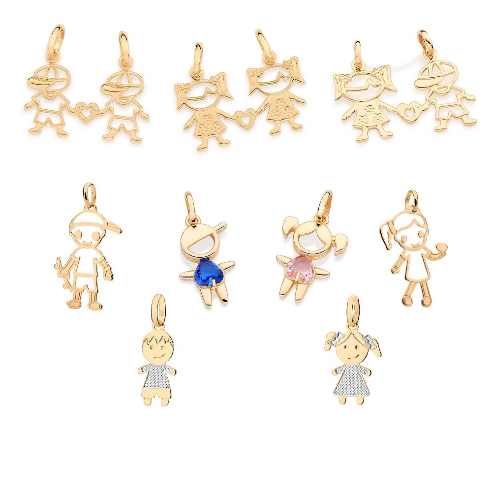 Pingente Rommanel Filhos / Dois Meninos, Duas Meninas / Um Menino e Uma Menina em Oferta na Shopee