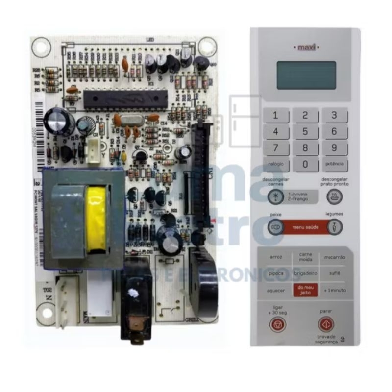 Placa display micro-ondas Brastemp Maxi BMS35ab (Usado)127v