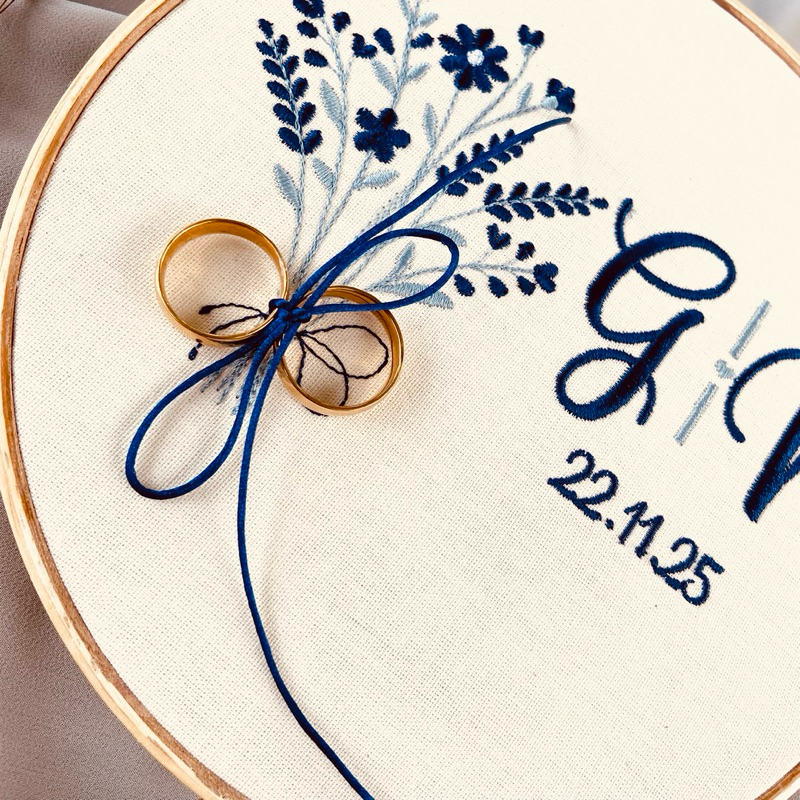 porta aliança bordado/bastidor personalizado para casamento/quadro bastidor aro 20/bastidor bordado porta aliança em Oferta na Shopee