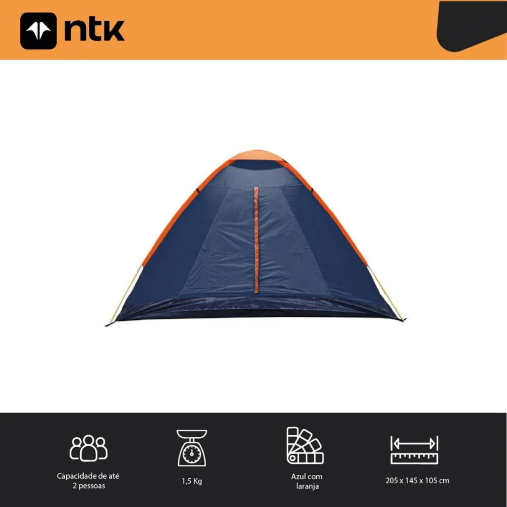 Barraca de Camping Panda NTK – 1 a 2 Pessoas, Teto 600 mm, Resistente e Compacta