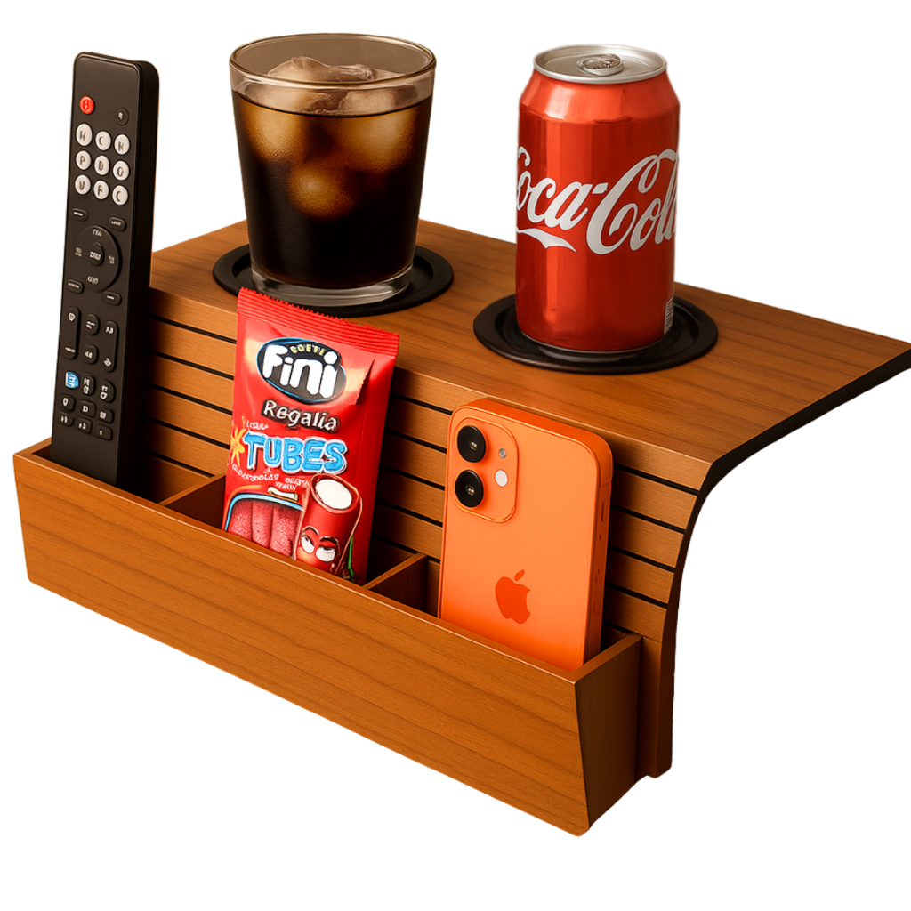 Esteira de Sofá Apoio de Braço Porta Copos Duplo Porta Controle e Porta Treco Decorativo em Oferta na Shopee