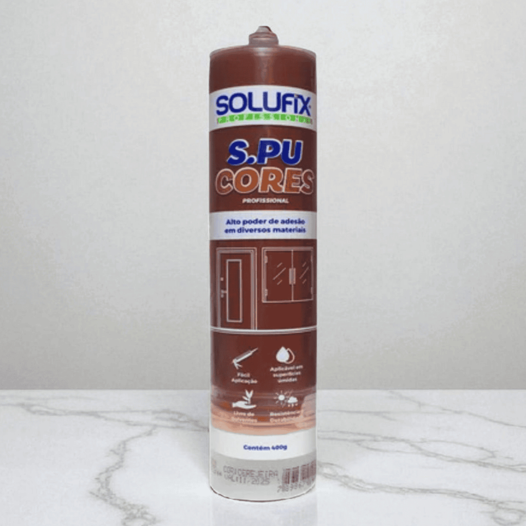 PU40 Marrom Cerejeira Silicone Cola Adesivo Selante Anti-Infiltração e Super Vedação 400g Solufix em Oferta na Shopee