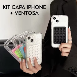 KIT Capa SPACE Transparente COM VENTOSA Fixadora Linda 15 16 17