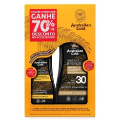 Kit Promopak Protetor Solar fps 30 237ml + Acelerador Bronzeador 125ml - Australian Gold ORIGINAL