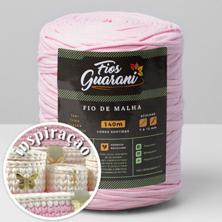 Fio de Malha Residual 140m Rosa Bebê para Artesanato, Crochê e Tricô ótimo rendimento - Fios Guarani em Oferta na Shopee