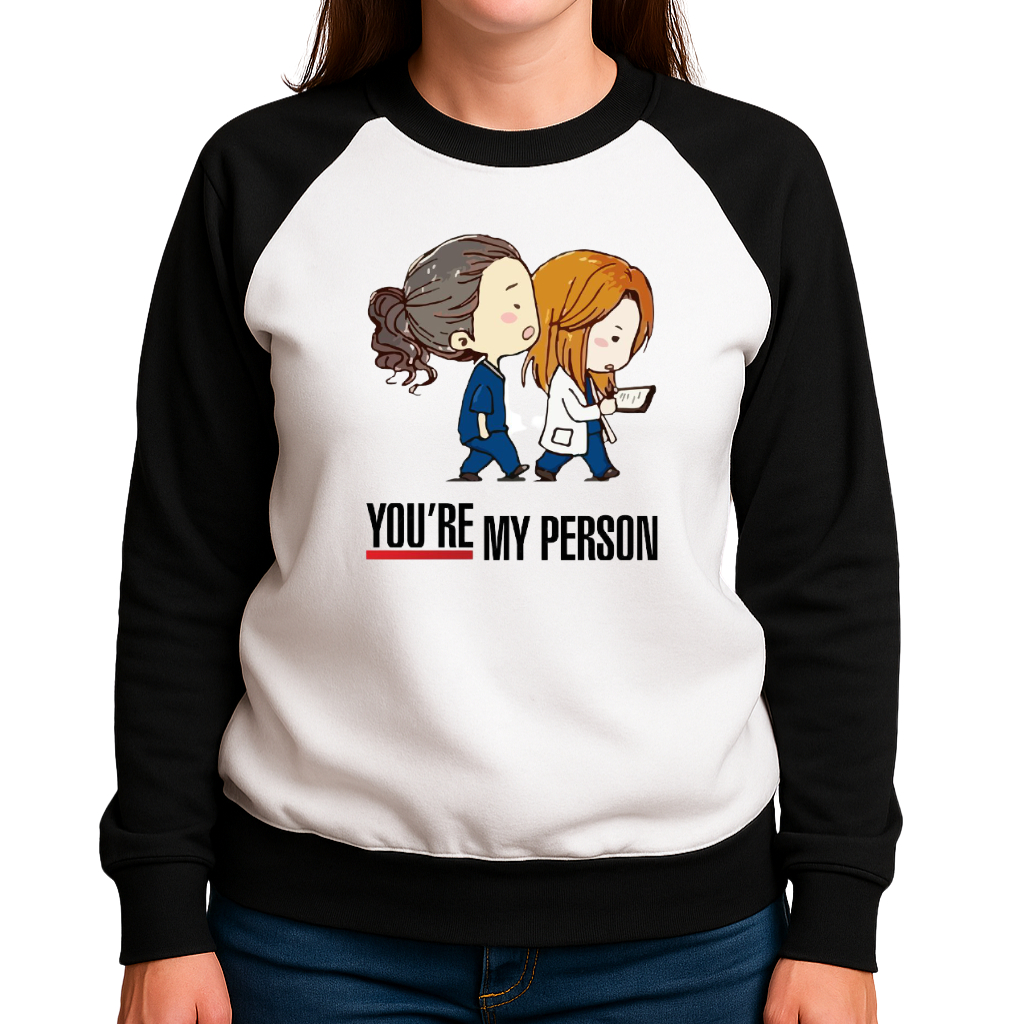 Blusa de Greys Anatomy - Moletom Feminino Raglan