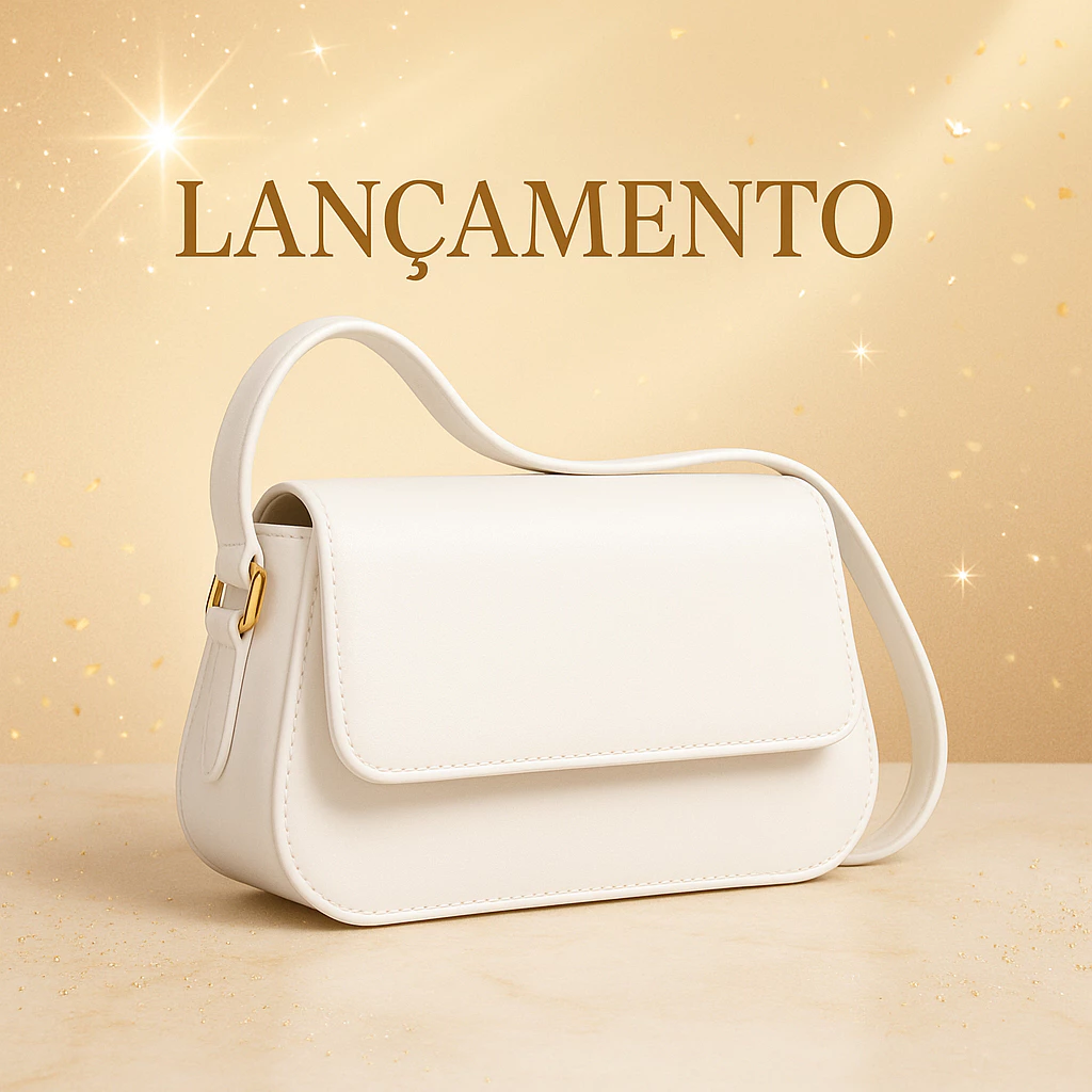 Bolsa Feminina Modelo Baguete Duas Fivela De Ombro Ali Freitas — imagem 1