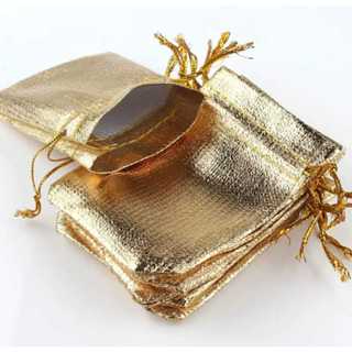 Saco Organza Tipo Lame 7x9 Dourado 50unidades P/bijuterias em Oferta na Shopee