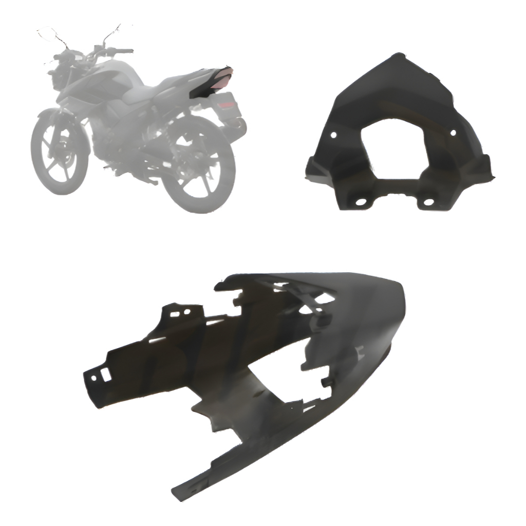 Kit Carcaça Traseira e Rabeta Completa Moto Fazer 150 ano 2014 até 2022