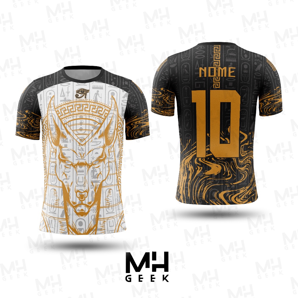*PERSONALIZE* Camisa Camiseta Interclasse Anubis Egito Personalizada Nome Unisex Adulto Infantil