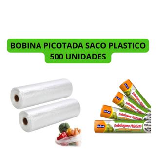 Saco plástico para alimentos tipo Bobina Picotada Fundo Reto PEAD em Oferta na Shopee