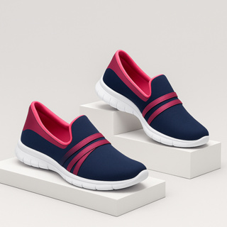 Tênis Esportivo Feminino Corrida Caminhada Calce Fácil Confortável - Promoção Envio em Oferta na Shopee