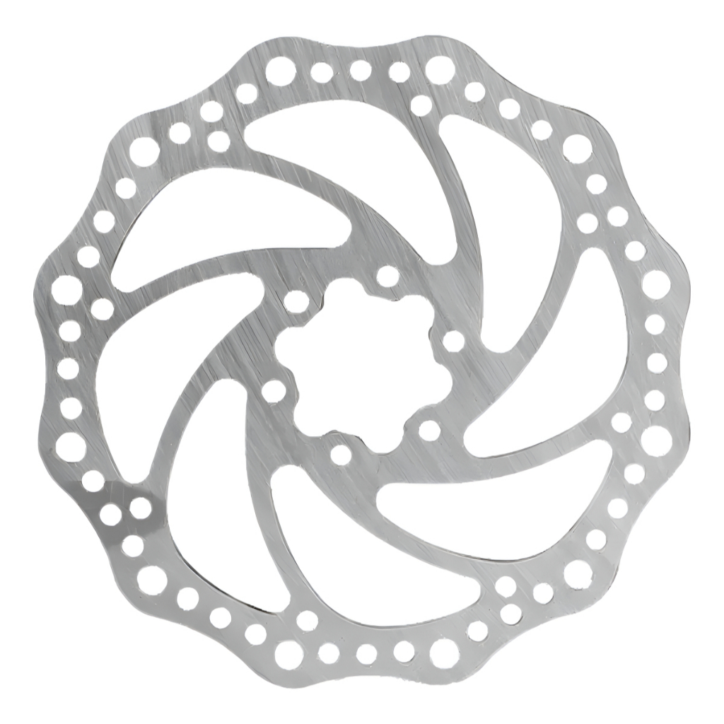 Disco Rotor Freio Hidráulico / Mecânico 160mm Inox com 6 Parafusos Gta Bicicleta Mtb Prateado