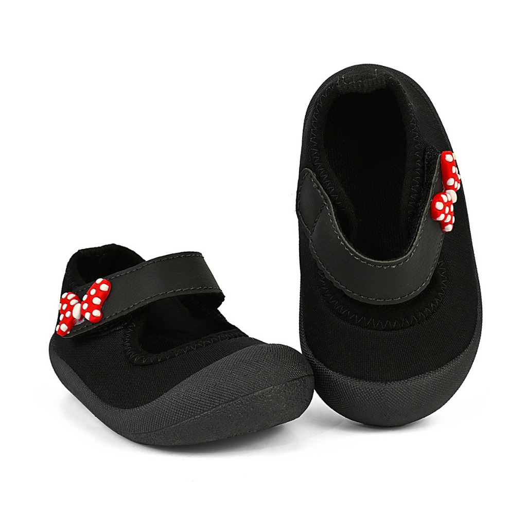 Sapatilha Infantil Bebê Menina Lacinho Antiderrapante Preto/Vermelho Lolikids em Oferta na Shopee