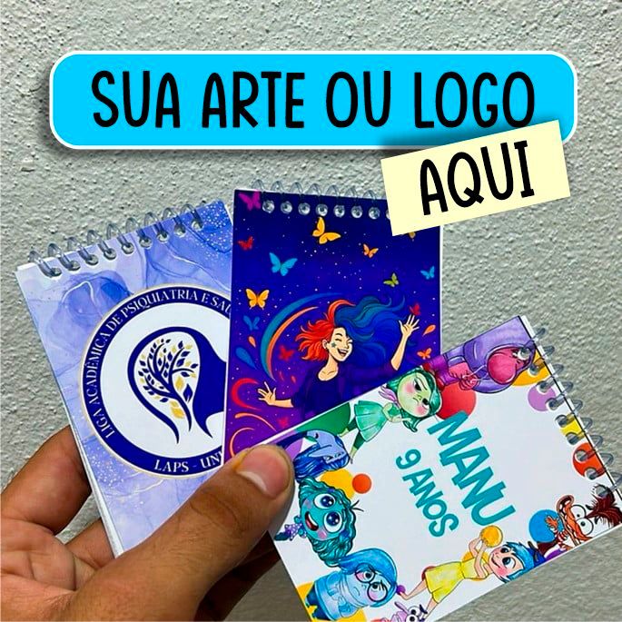 15 | 30 | 50 | 100 Bloquinhos 7x10cm Personalizados - Lembrança de Aniversário