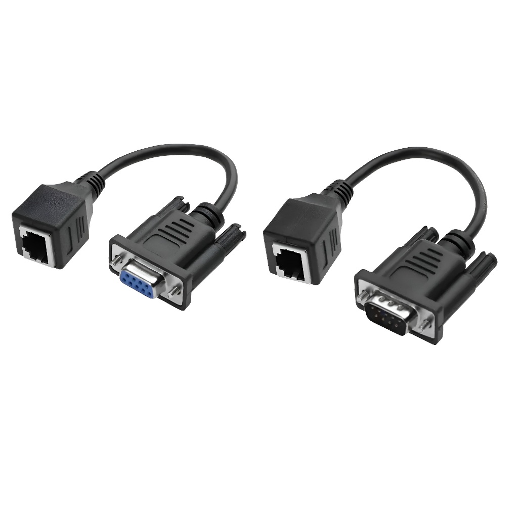 Cabo Adaptador Serial Db9 Macho ou Femea Para Rj45 Fêmea - Rs - 232