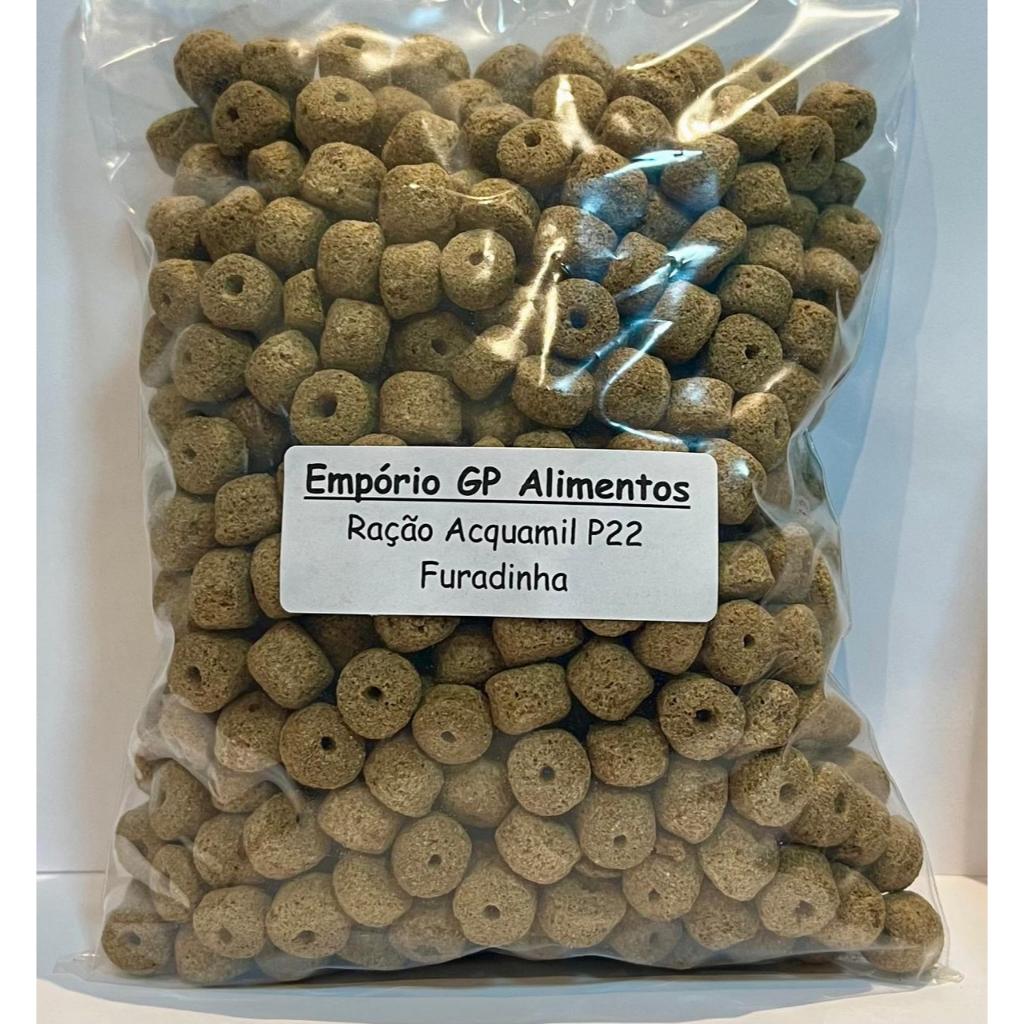 Ração Acquamil Furadinha Pesca P22 Pesqueiro Peixes - 1kg