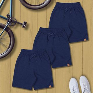 Kit Com 3 Bermudas Moletom infantil Masculino Com 2 bolsos | 100% Algodão | Cores Iguais. em Oferta na Shopee
