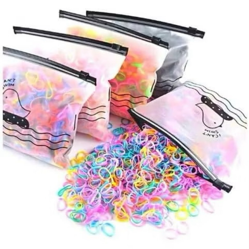 Kit 500/1000/1500/2000 Xuxinha Elástico Scrunchies De Cabelo Feminino Descartável Multicolorido