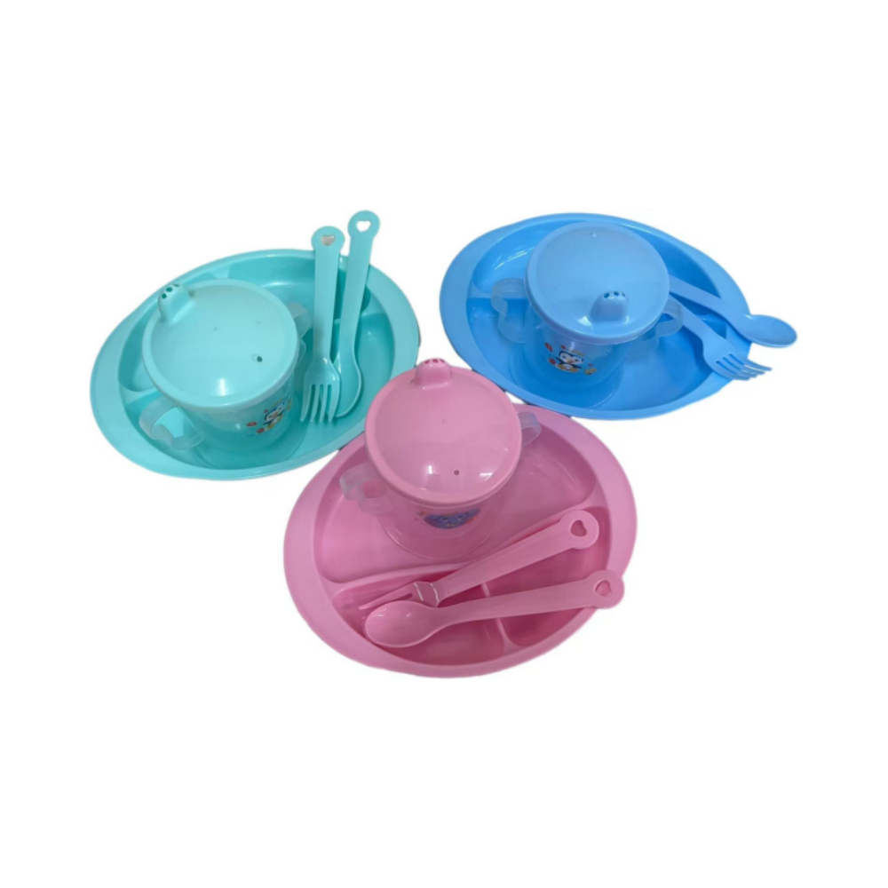 KIT REFEICAO PLASTICO INFANTIL 4 PECAS,CRIANCA,MENINA,MENINO 61178
