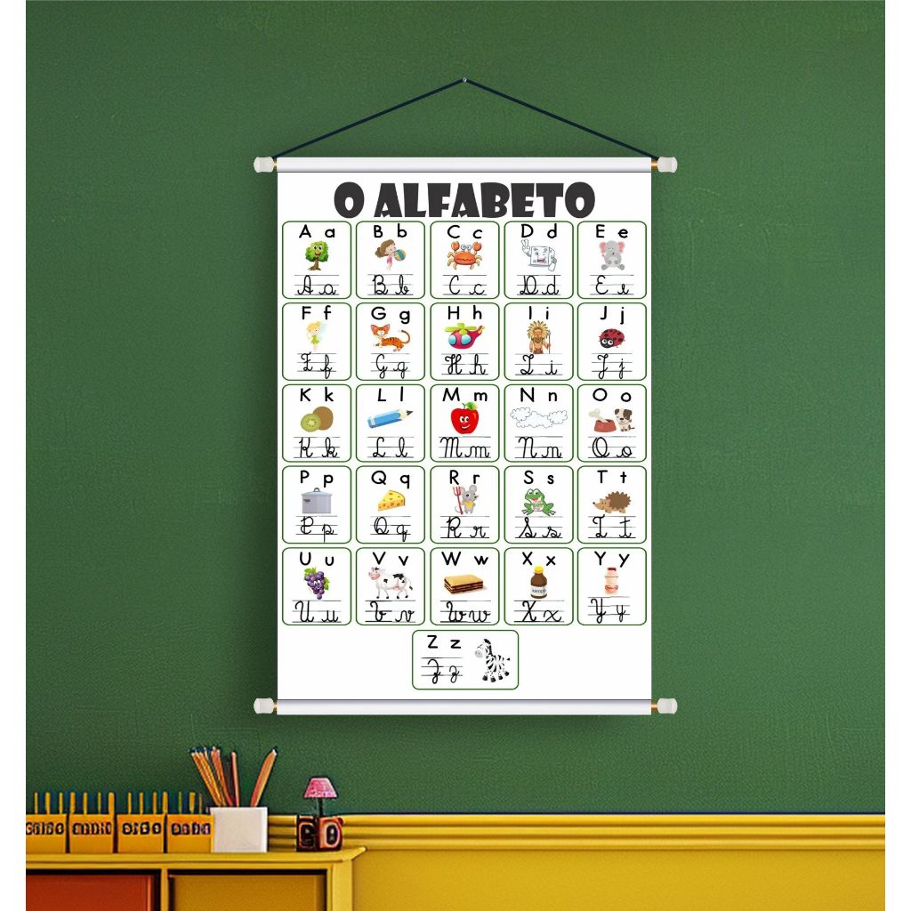 BANNER PEDAGÓGICO ESCOLAR ARTE PRONTA - O ALFABETO
