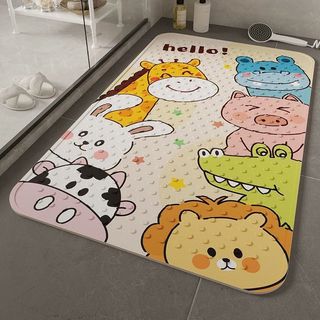 Tapete antiderrapante para banheiro, tapete para chuveiro, tapete de banho infantil, tape…