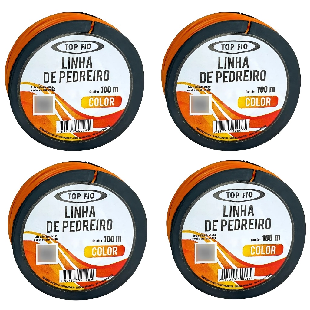 Kit 4 Carretel De Linha De Pedreiro Lisa Laranja 100 e 50 Metros em Oferta na Shopee