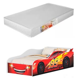 Cama Infantil Carro Quarto Meninos Homem Aranha Montessoriana Herois Com Colchão 1,50x70cm Incluso Cor Vermelho Spider em Oferta na Shopee