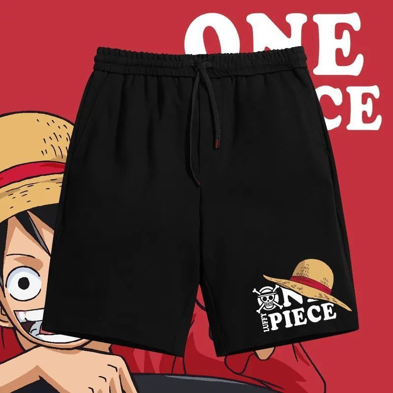 Bermuda Moletom Monkey D. Luffy One Piece Aftersoul Streetwear Unissex P ao XG 100% Algodão
