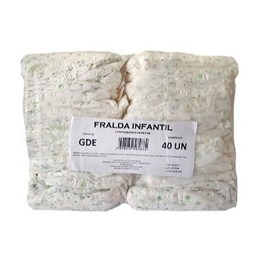 Fralda Infantil Com Pequenos Defeitos  3x40=120 Unidades tamanho de G