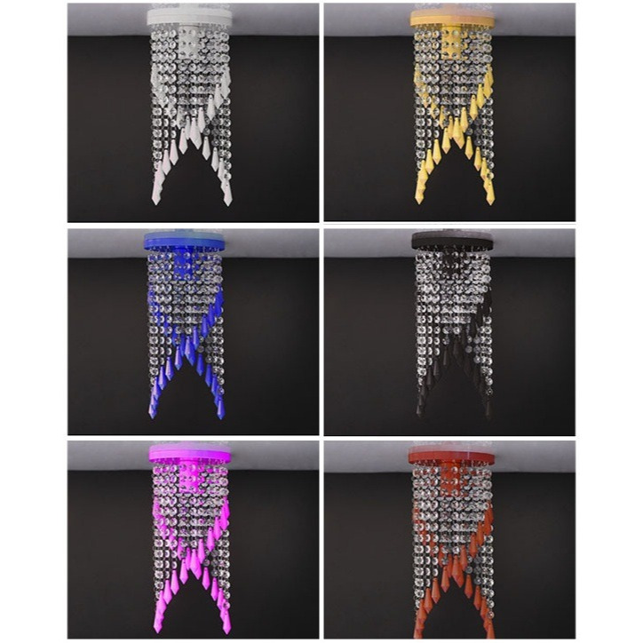 Lustre Plafon Luminária Cristal Acrilico Para Lâmpada Soquete e27 Sala de Jantar Cozinha Quarto Corredor Redondo em Oferta na Shopee