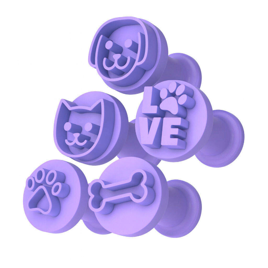 Kit Carimbo Marcador Brigadeiros GATO CACHORRO PATINHA OSSINHO PETS Molde Festa Confeitaria Aniversario Brigadeiro