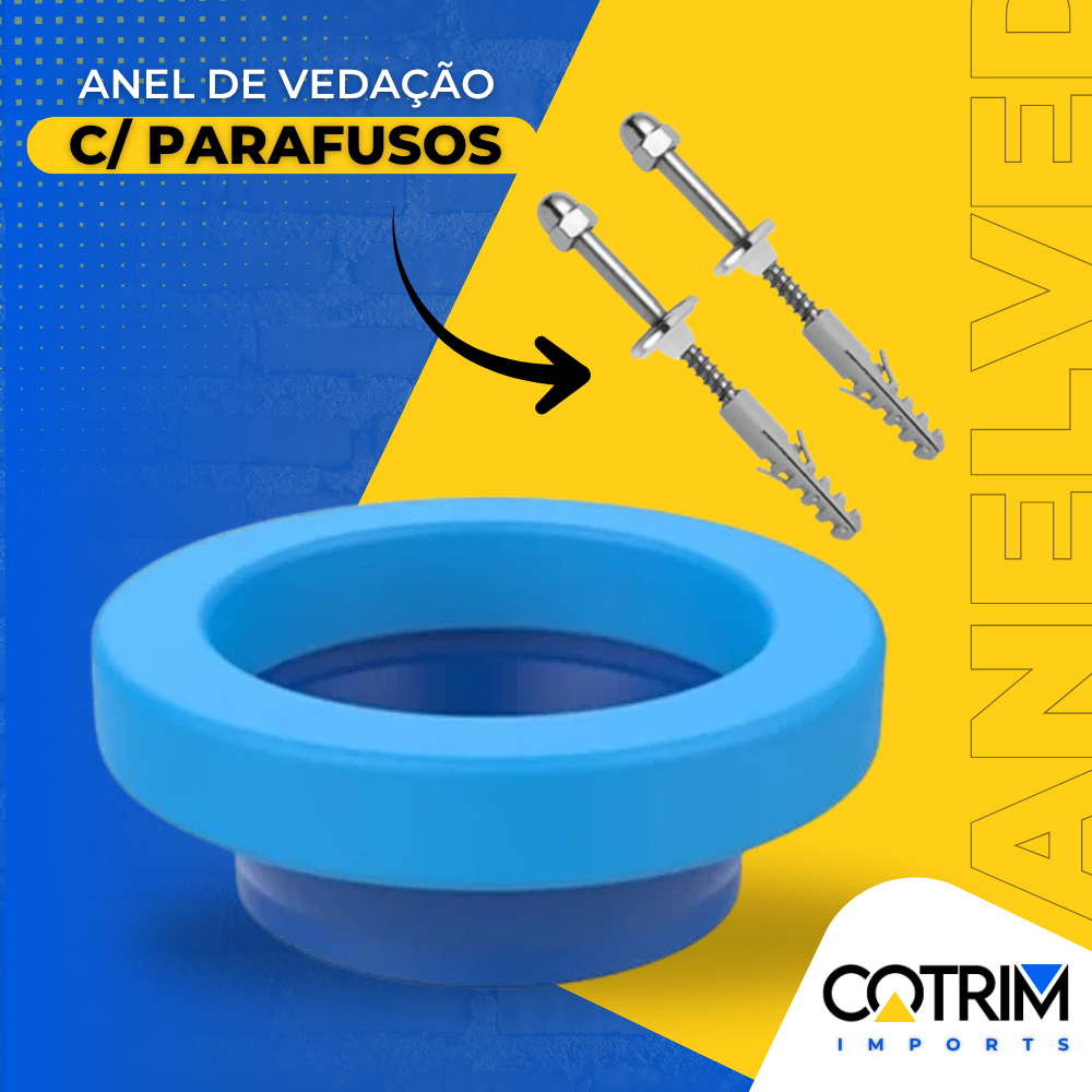 Anel De Vedação Plastifluor para Vaso Sanitário + 2 Parafusos C/ Bucha 10 em Oferta na Shopee