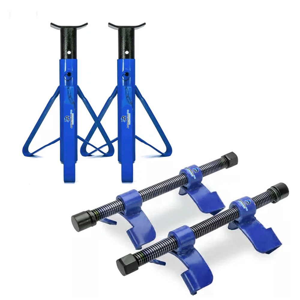 Kit 2 Cavaletes de 2 Toneladas + Encolhedor De Molas Duas Garras