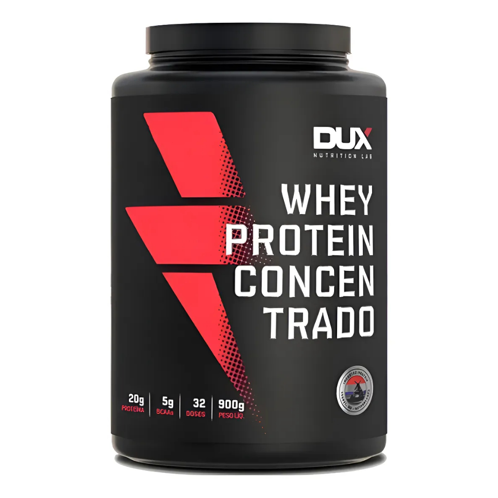 Whey Protein Concentrado Dux Nutrition Pote 900g Sem Sabor