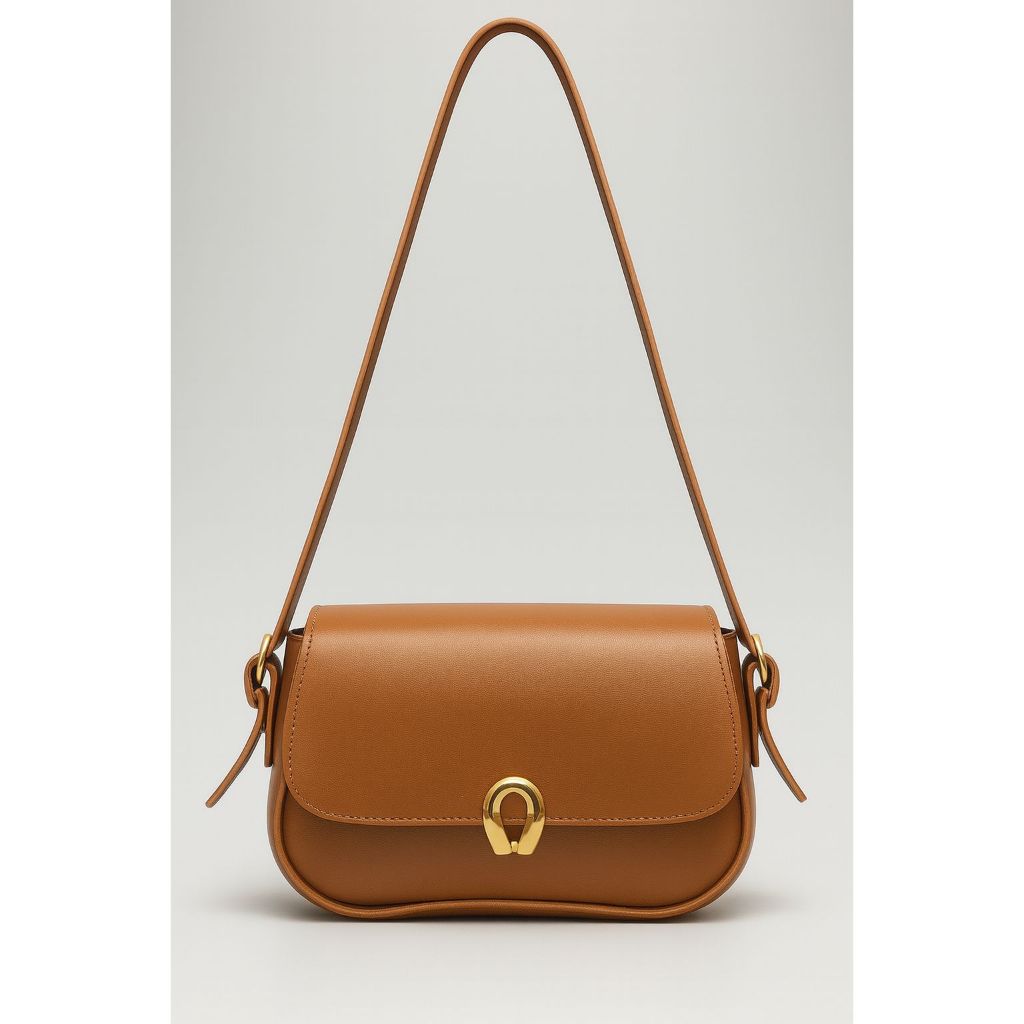 Bolsa Feminina Transversal Alça Ajustável Ombro Elegante Couro Sintética Detalhes em Dourado em Oferta na Shopee